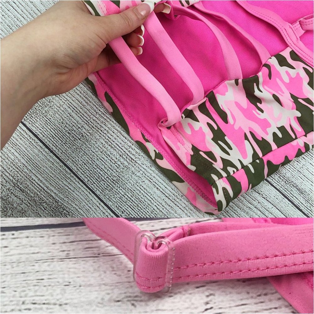 YMI Ms. America Pink Camo 2-Piece Tankini Swimsuit - Picture 7 of 8